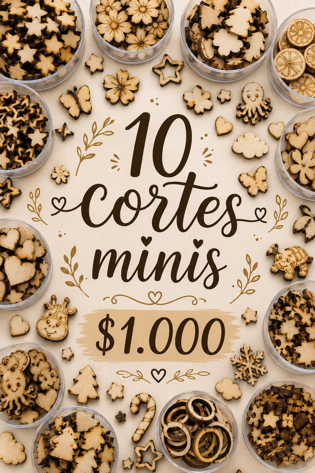 10 CORTES MINIS DE MDF